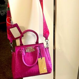 Steve Madden Pink Embossed Logo Handbag